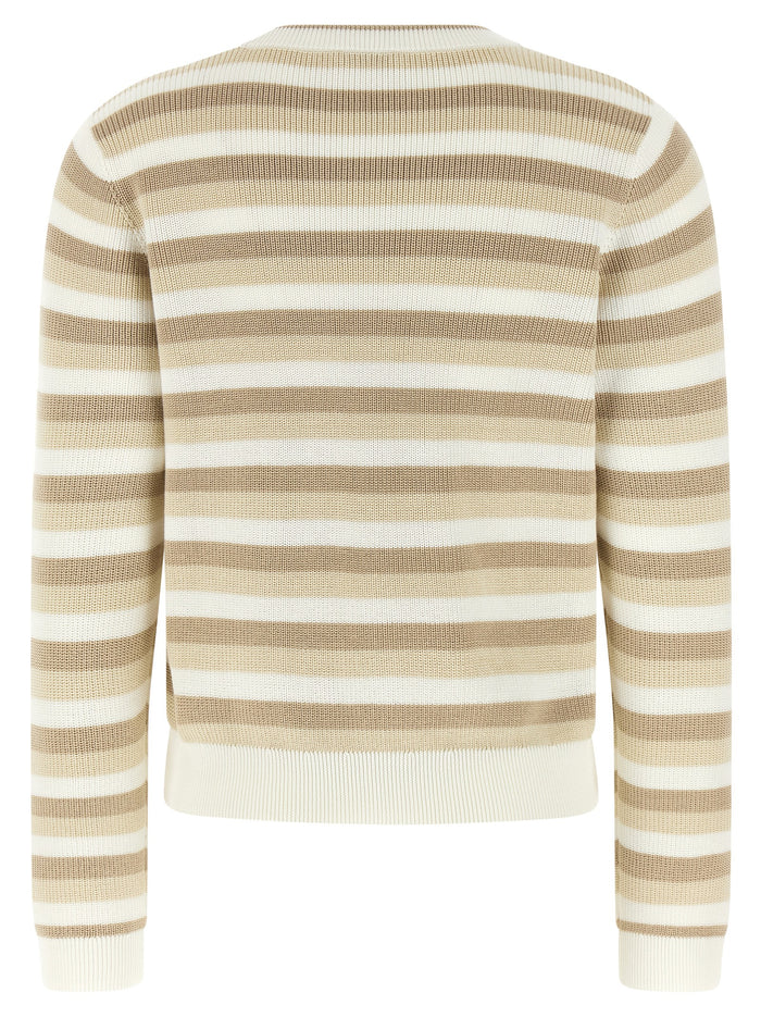 Brunello Cucinelli 100% cotton sweater in beige — view 2