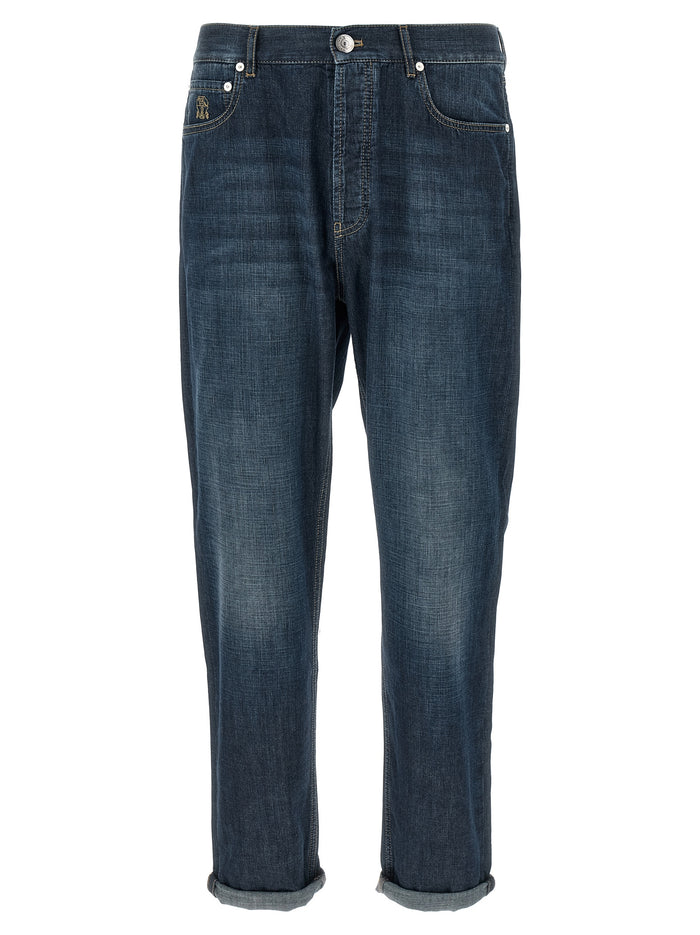 Brunello Cucinelli 100% cotton jeans in blue