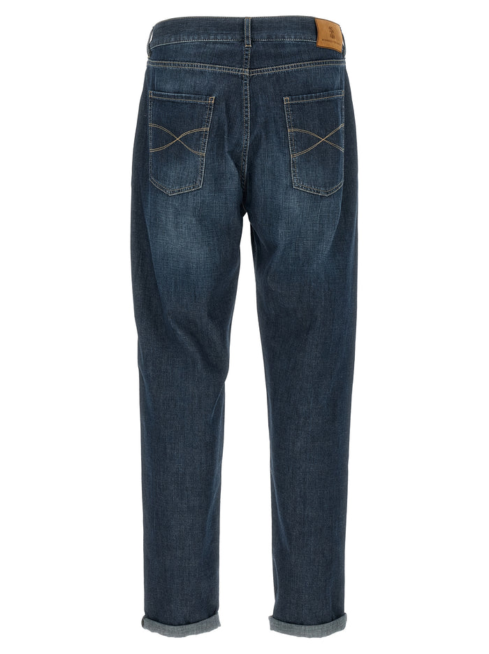 Brunello Cucinelli 100% cotton jeans in blue — view 2
