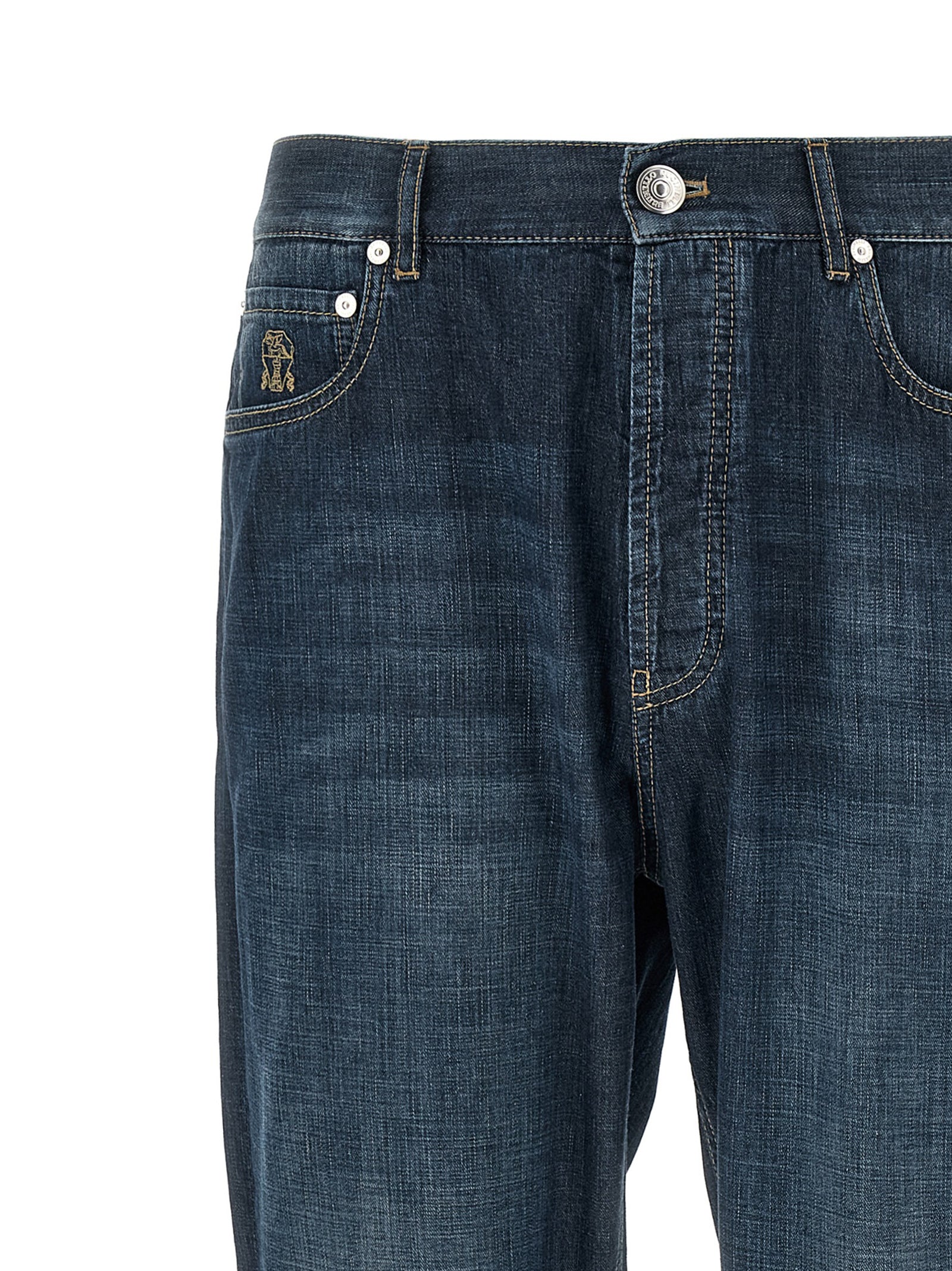 Brunello Cucinelli 100% cotton jeans in blue — view 3