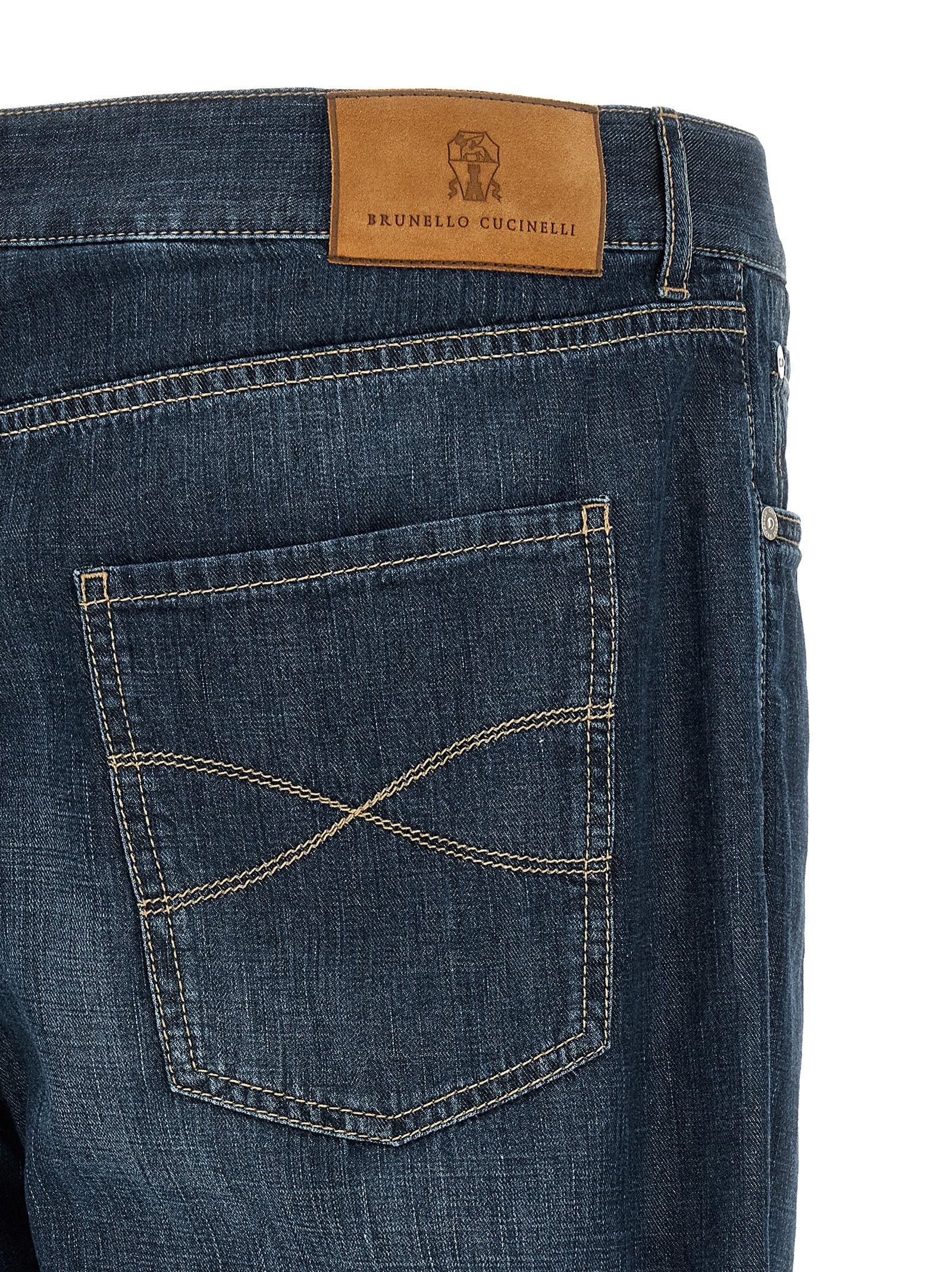 Brunello Cucinelli 100% cotton jeans in blue — view 4