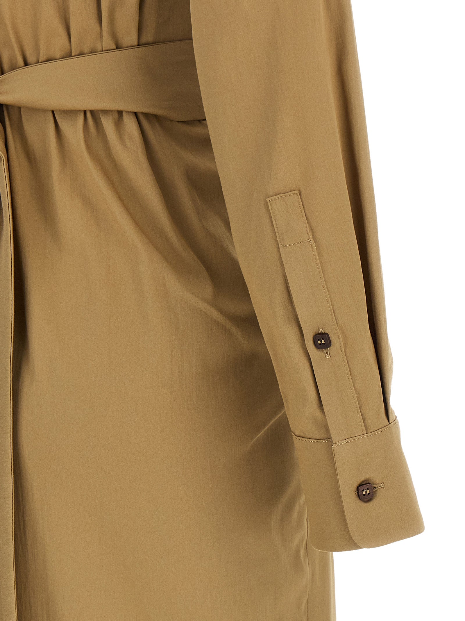 Max Mara 82% cotton dress in beige — view 4