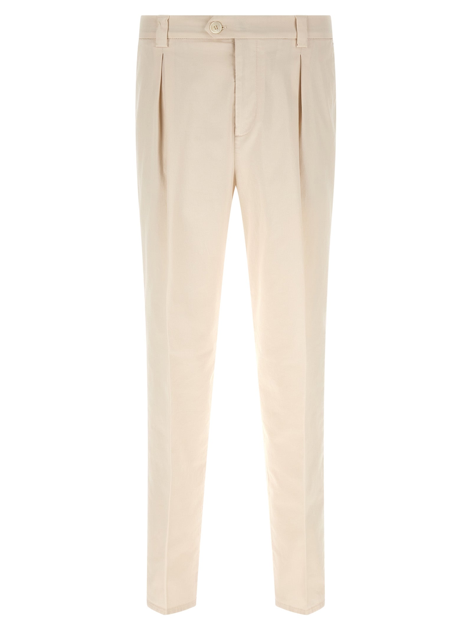 Brunello Cucinelli 97% Cotton trousers in white