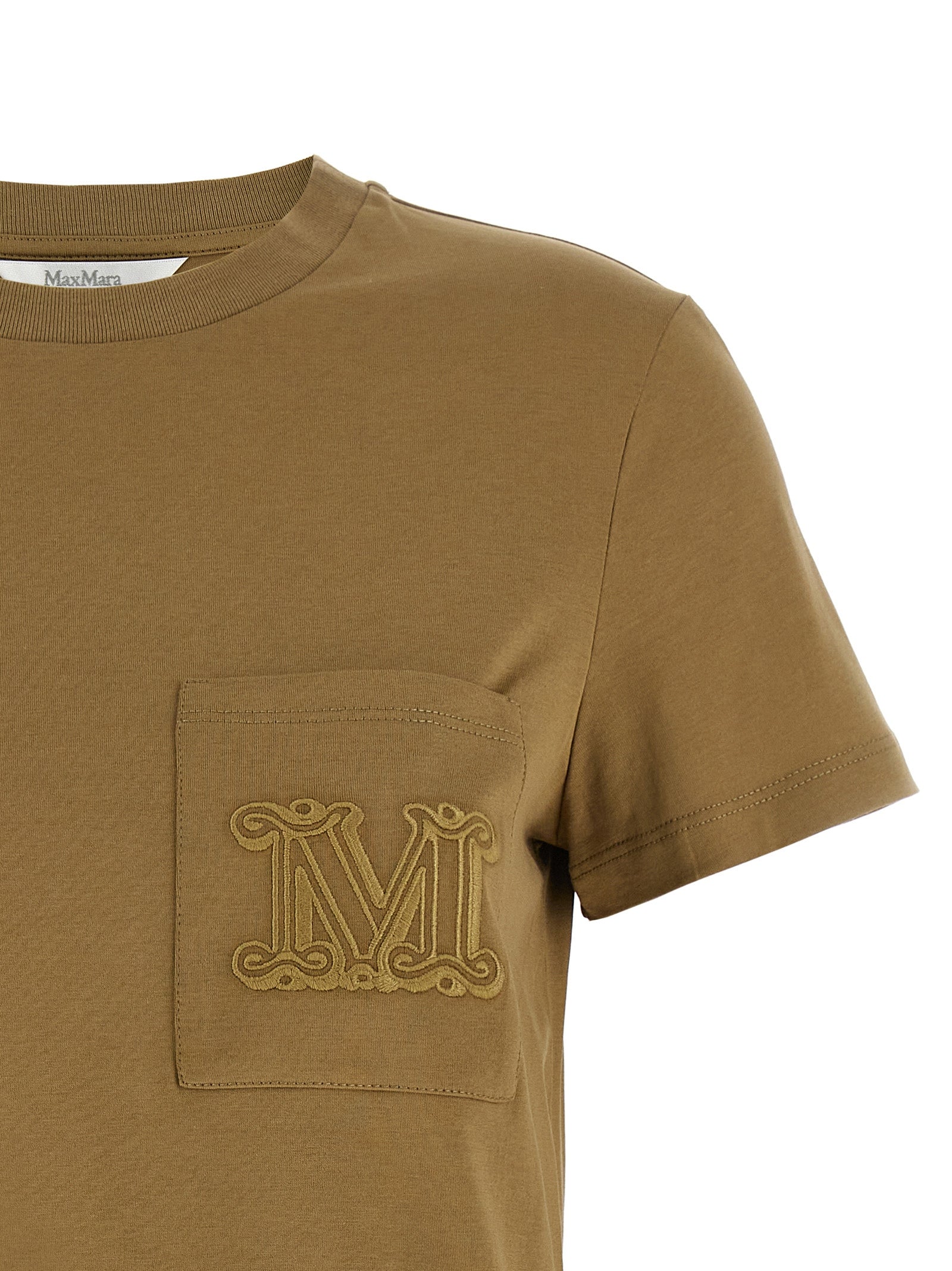 Max Mara 100% Cotton t-shirt in brown — view 3