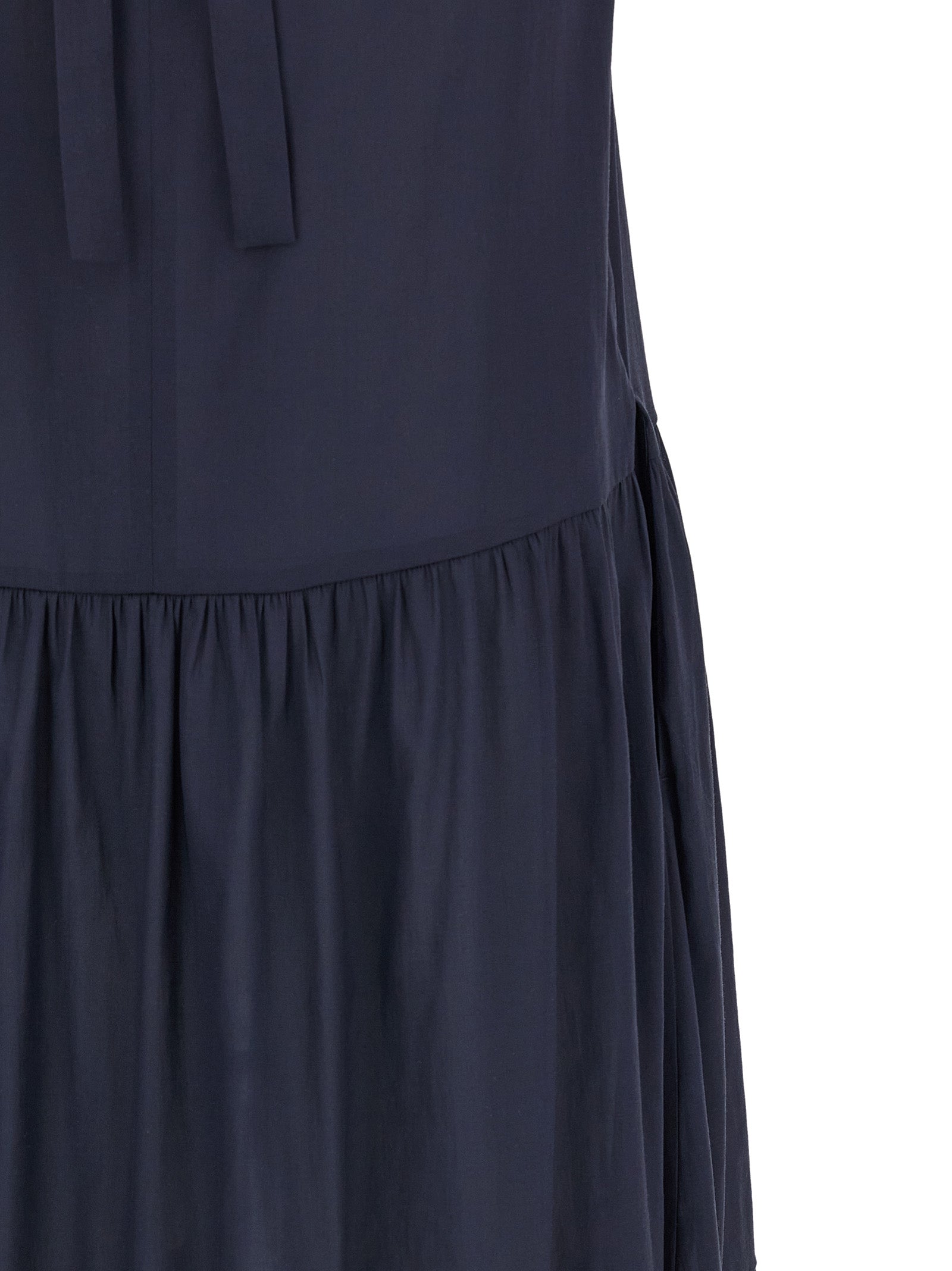 Max Mara 60% acetate dress in navy — view 4
