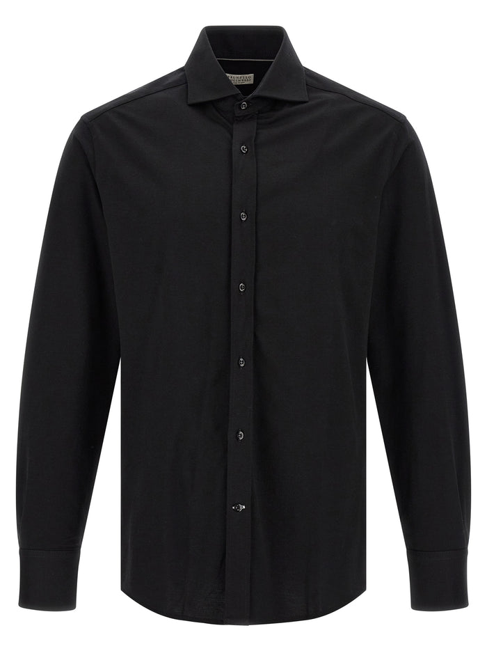 Brunello Cucinelli 100% Cotton shirt in black