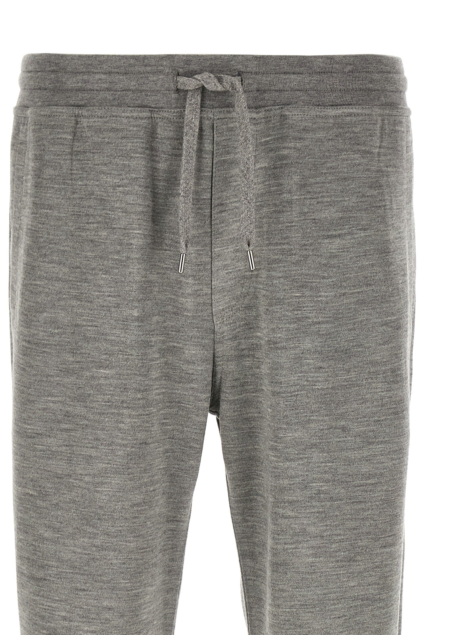 Brunello Cucinelli 67% Cashmere joggers in gray — view 3