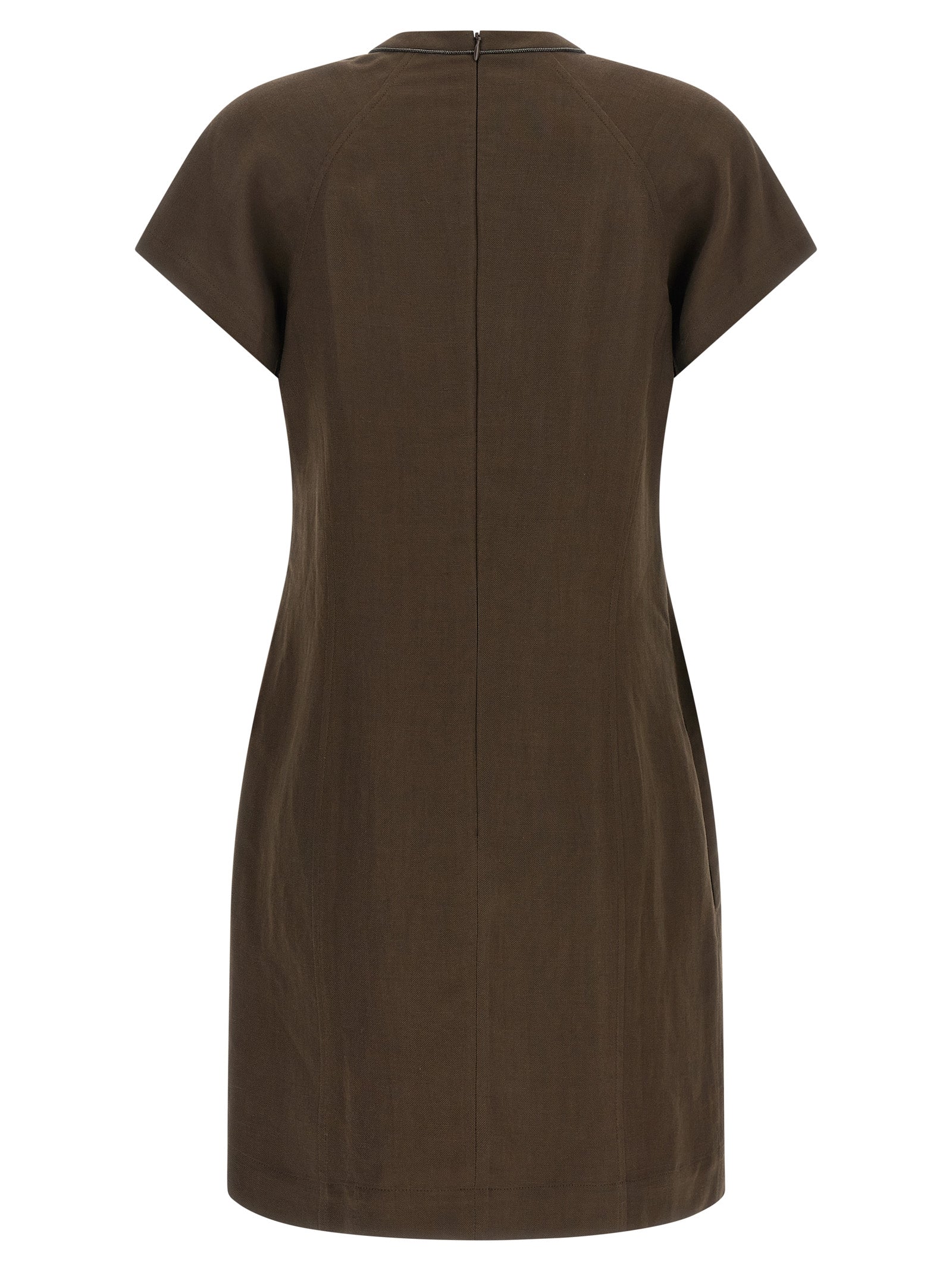 Brunello Cucinelli 72% Viscose dress in brown — view 2