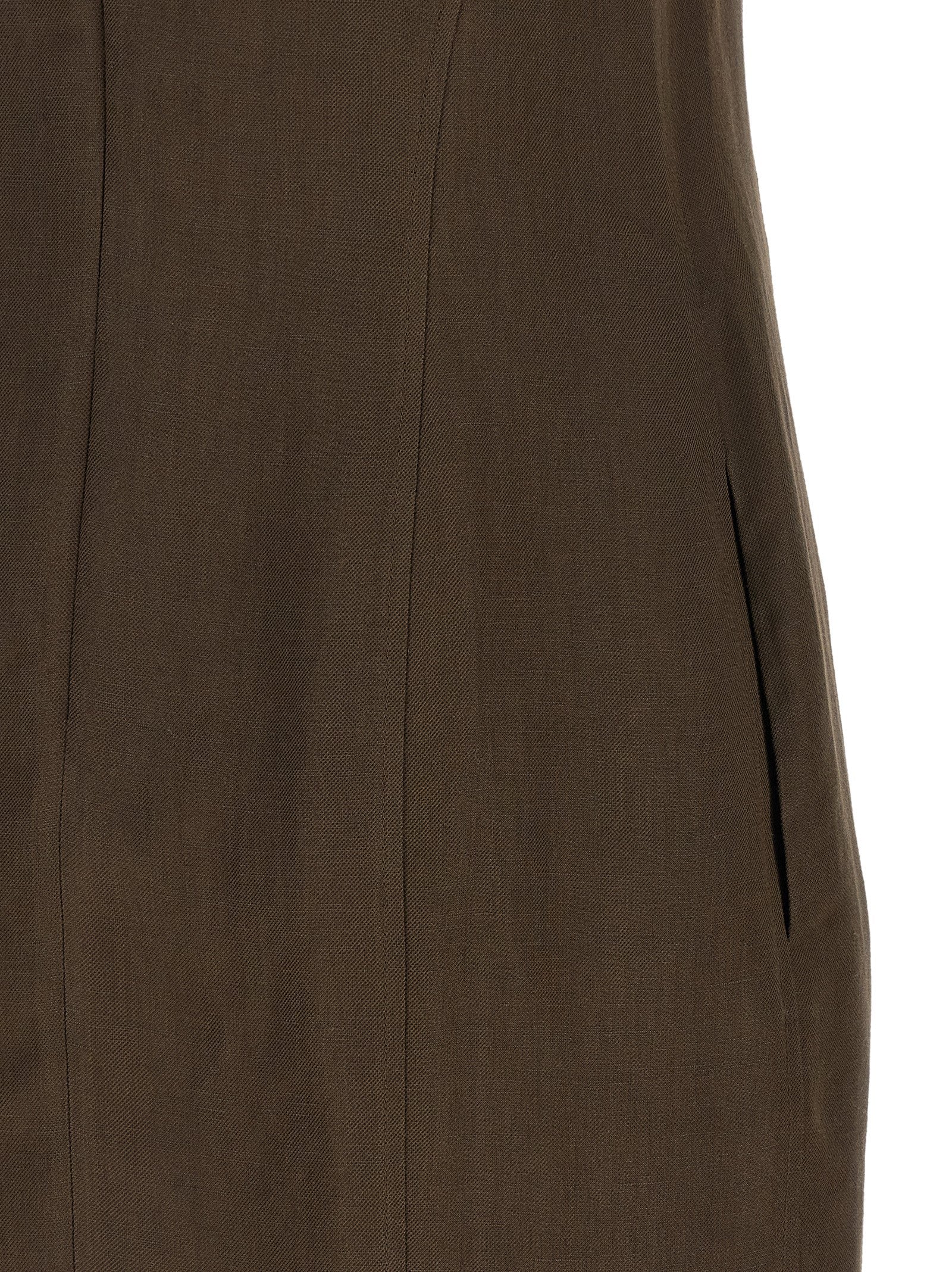 Brunello Cucinelli 72% Viscose dress in brown — view 4