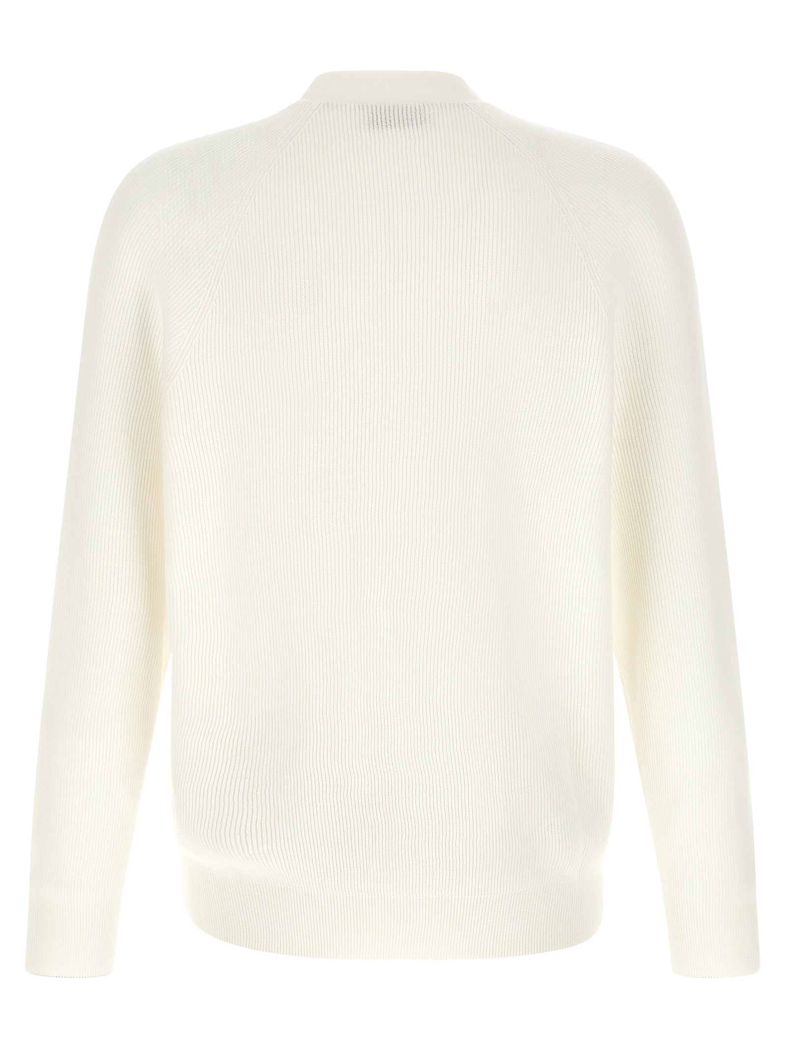 Brunello Cucinelli 100% cotton cardigan in white — view 2