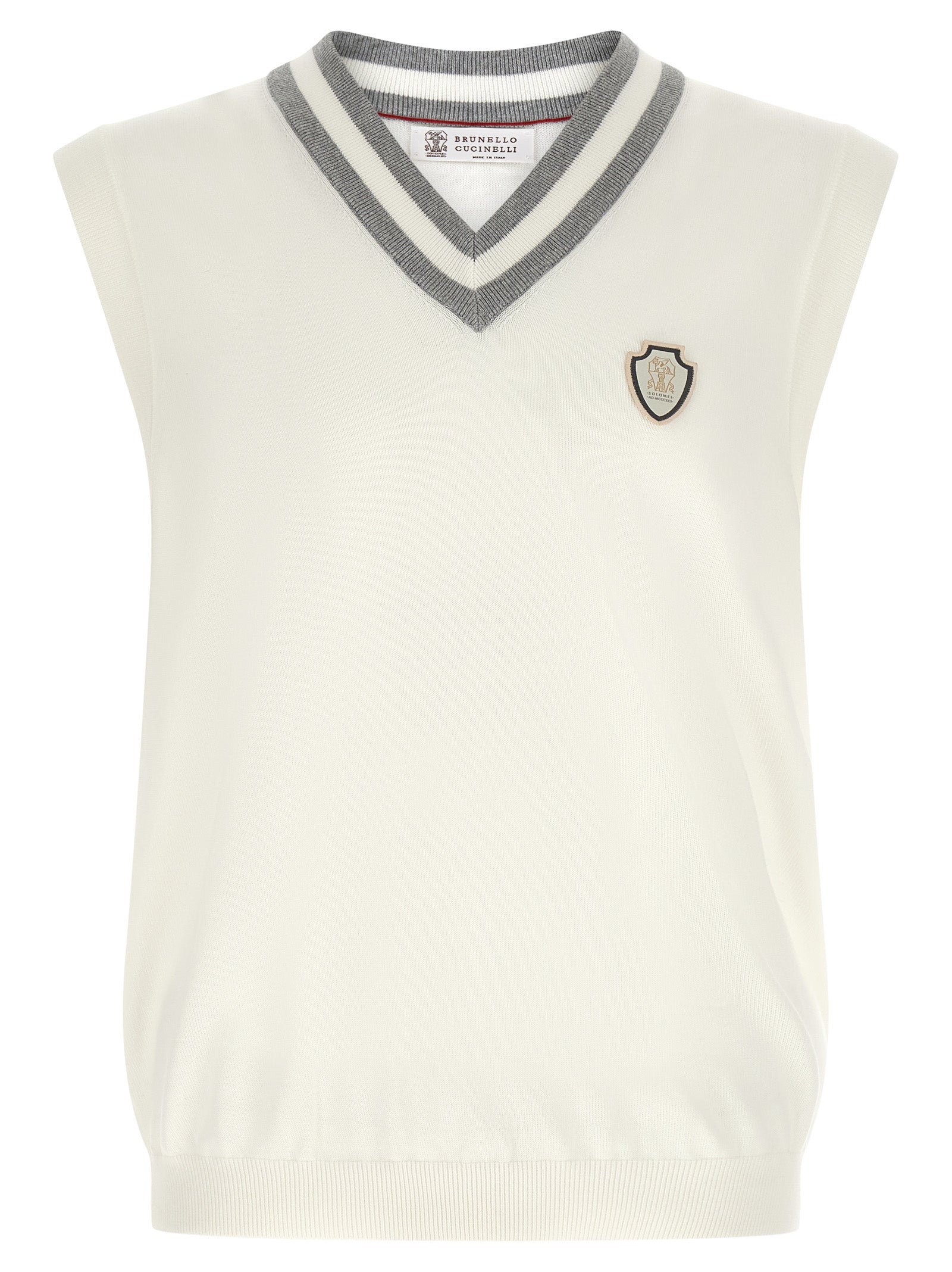 Brunello Cucinelli 100% Cotton tank top in white