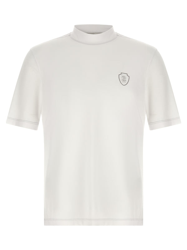 Brunello Cucinelli 50% polyamide t-shirt in white