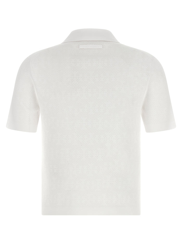 Tory Burch 56% Viscose polo shirt in white — view 2