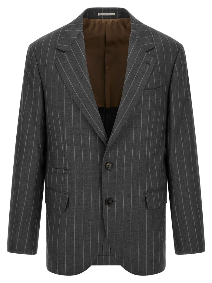 Brunello Cucinelli 100% Virgin Wool blazer in gray