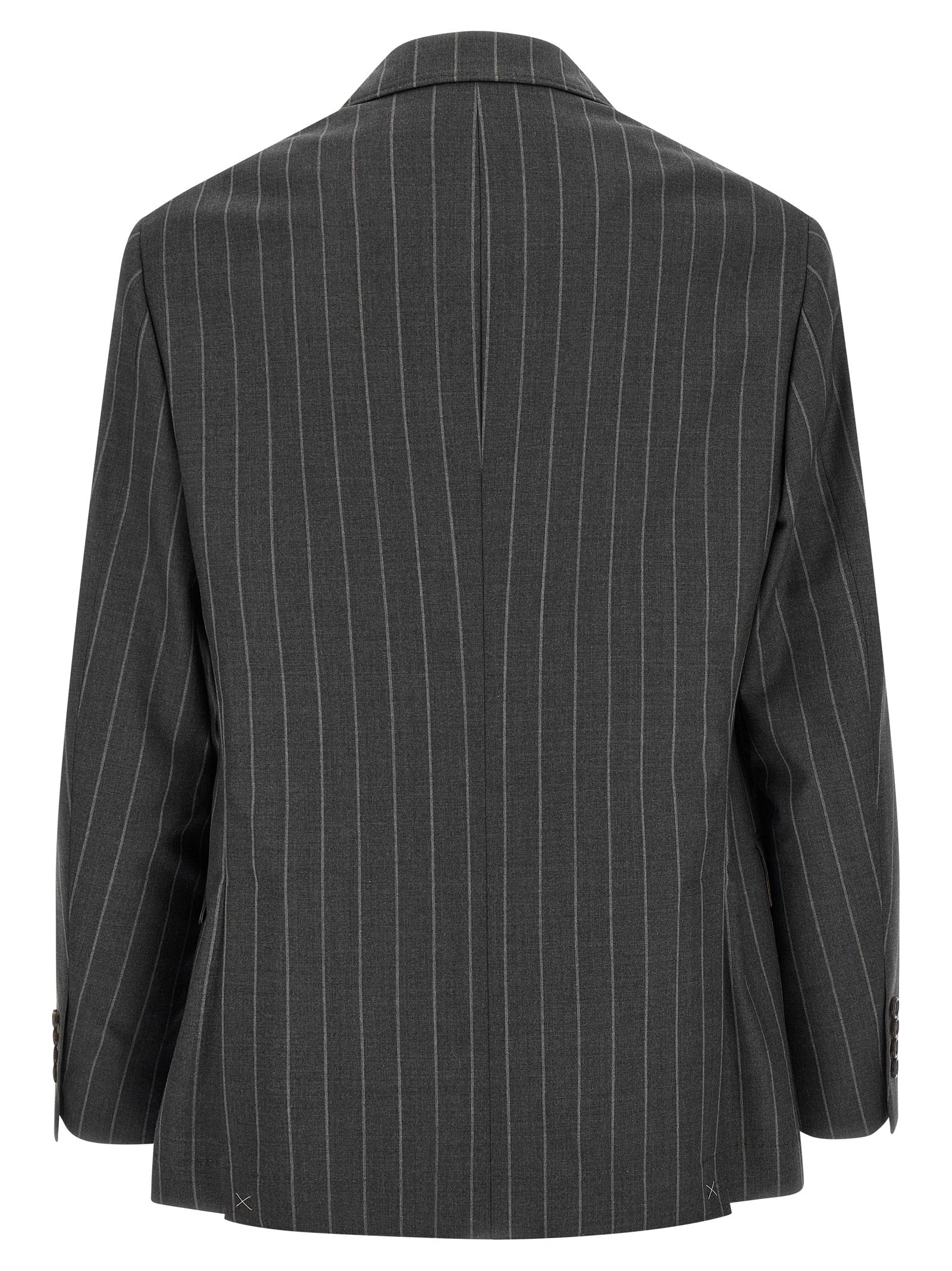 Brunello Cucinelli 100% Virgin Wool blazer in gray — view 2
