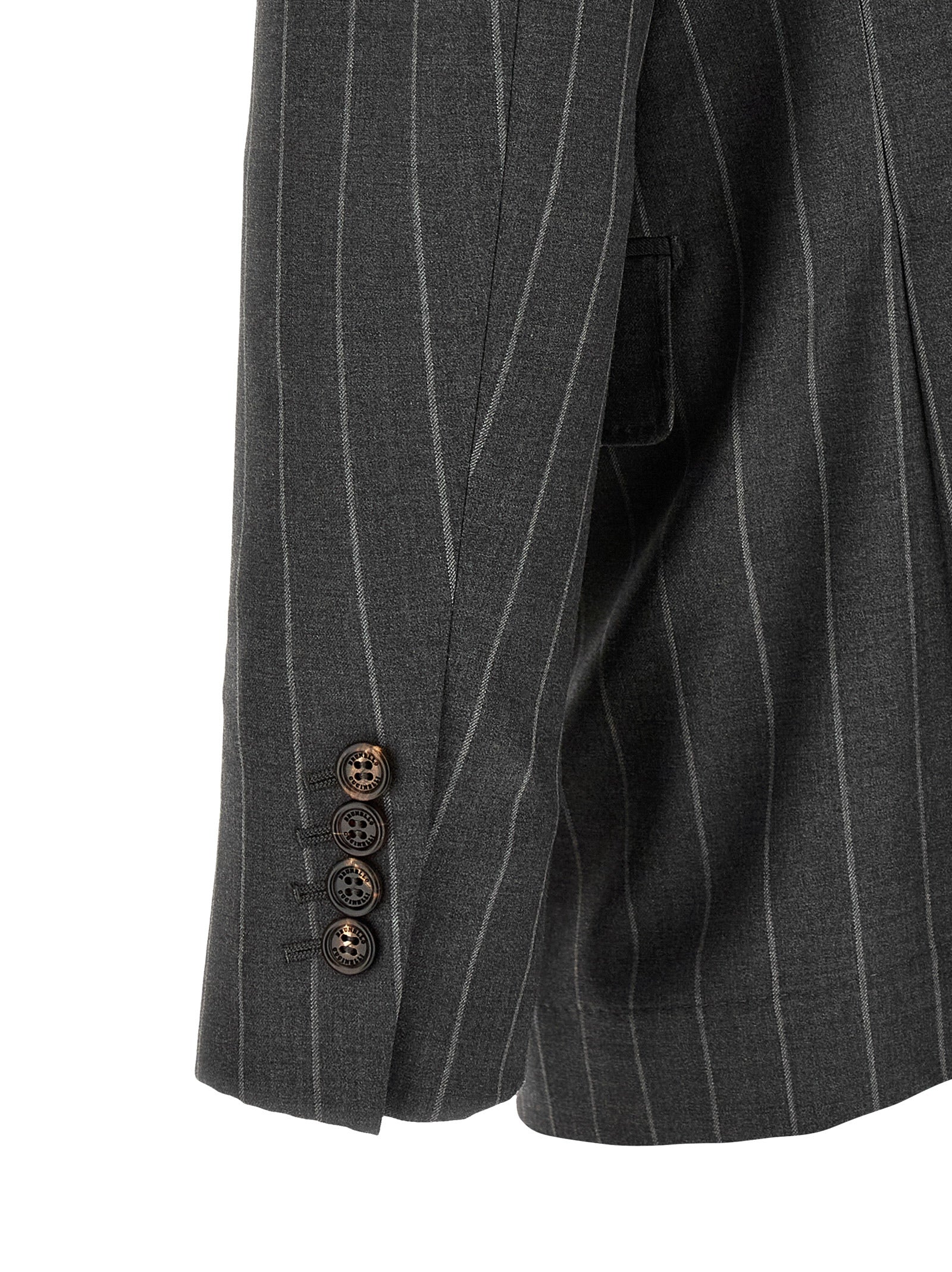 Brunello Cucinelli 100% Virgin Wool blazer in gray — view 4