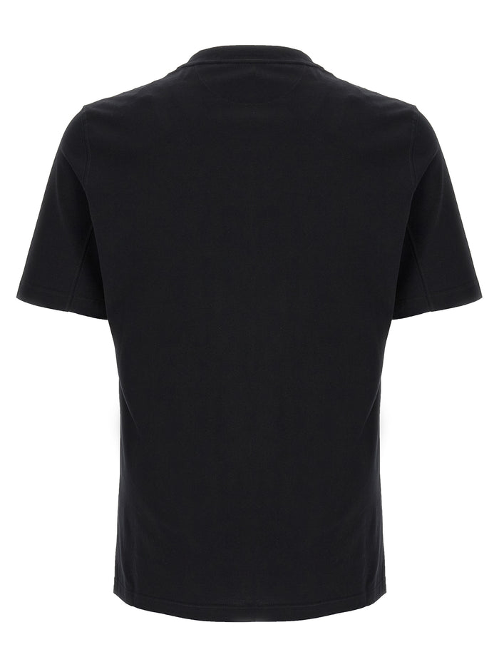 Brunello Cucinelli 100% cotton t-shirt in black — view 2