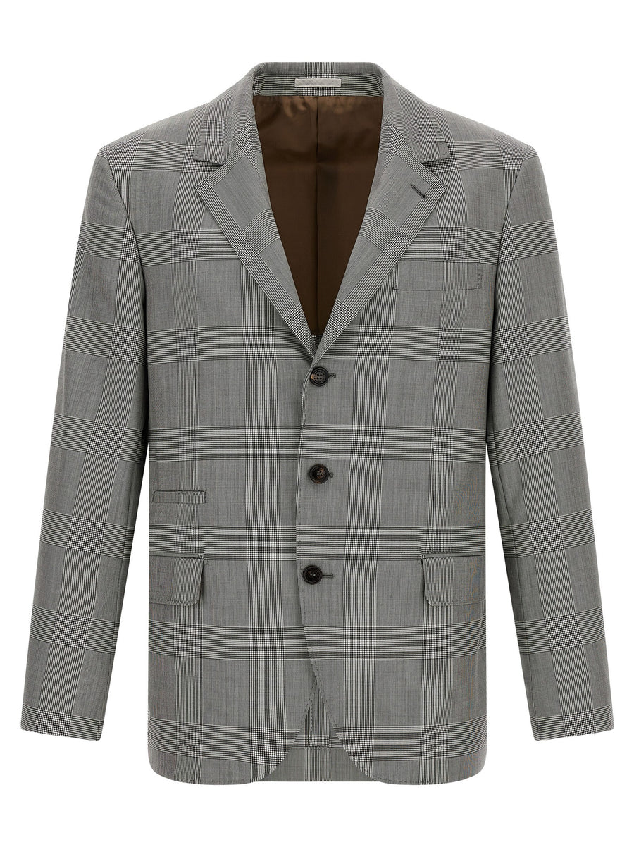 Gray Virgin Wool Blazer Clothing