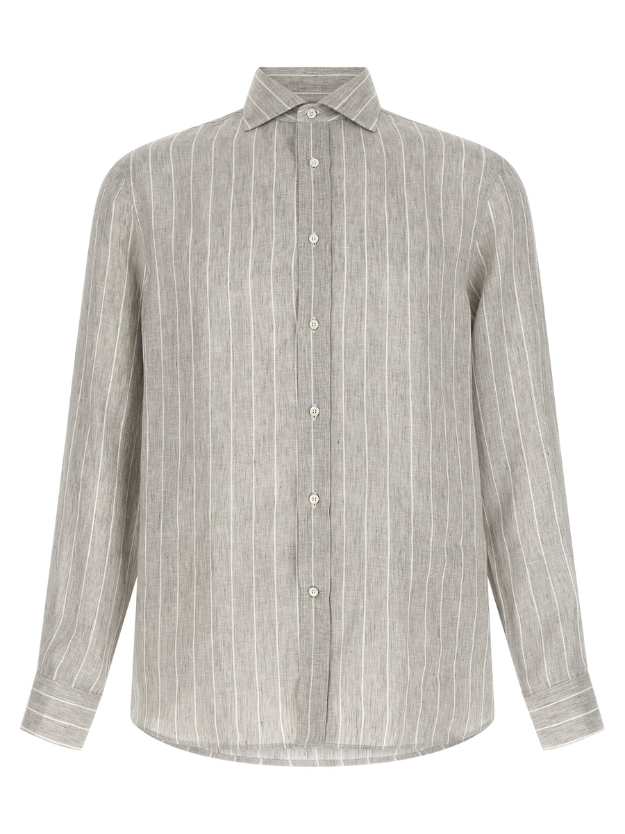 Brunello Cucinelli 100% Linen shirt in gray