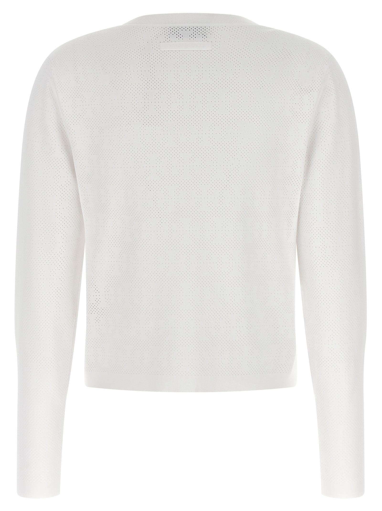 Tory Burch 56% viscose cardigan in white — view 2