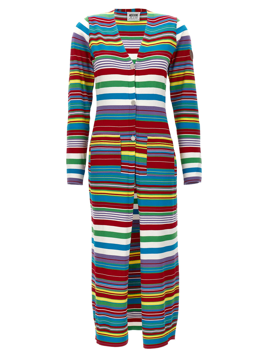 Mo5ch1no Jeans 83% viscose cardigan in multicolor