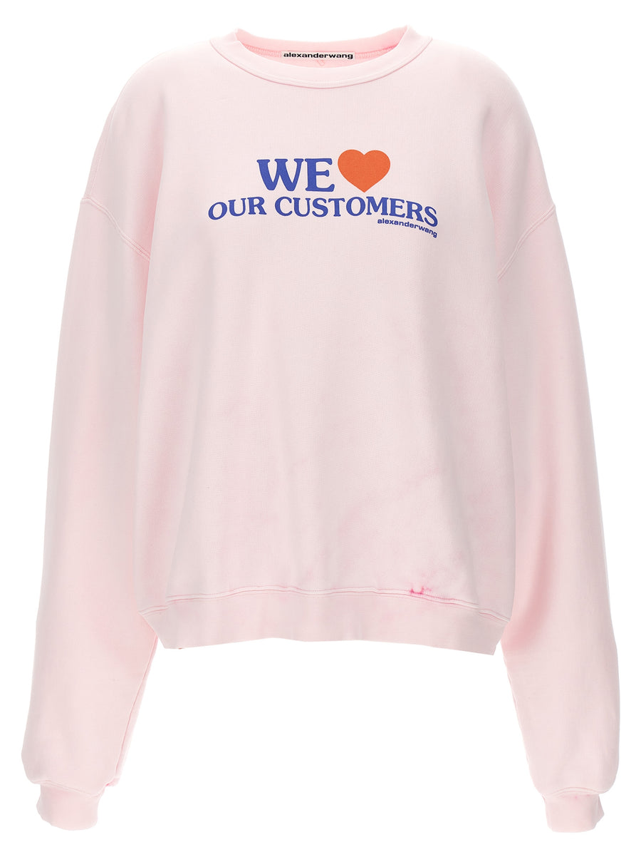 Alexander Wang 100% cotton sweatshirt in pink