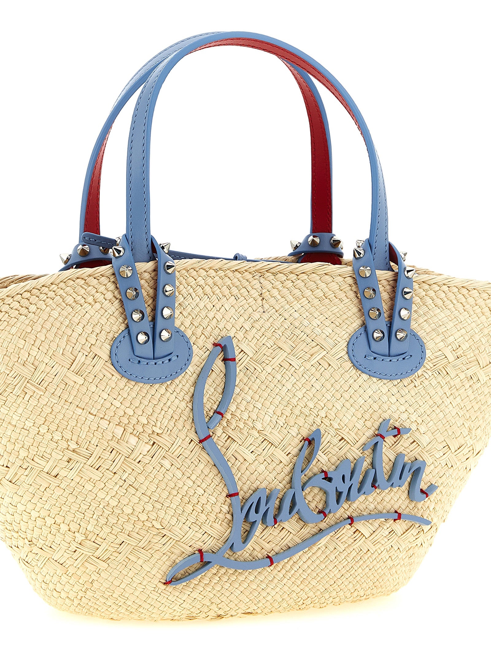 Blue Raffia Handbag Bag