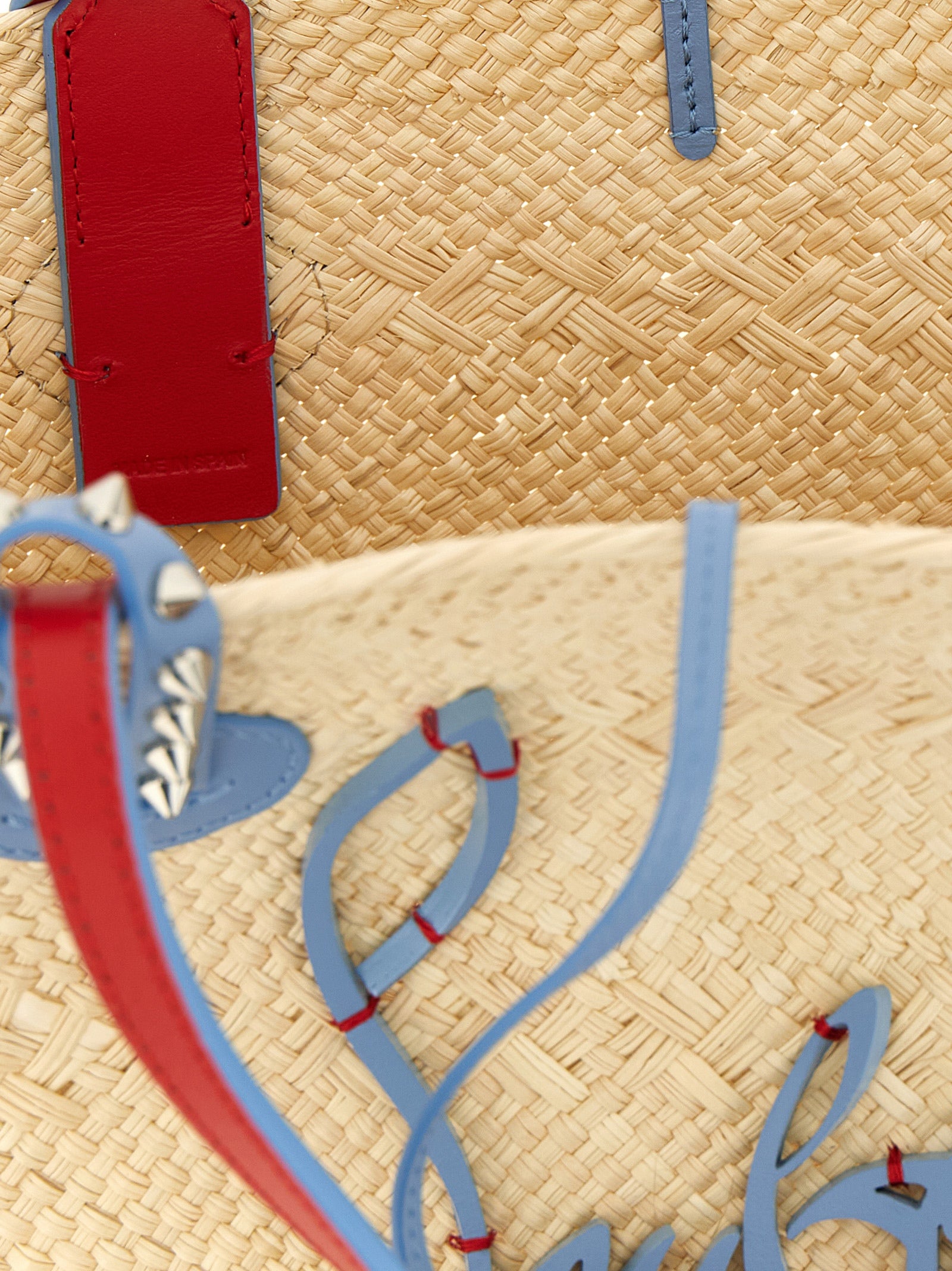 Blue Raffia Handbag Bag