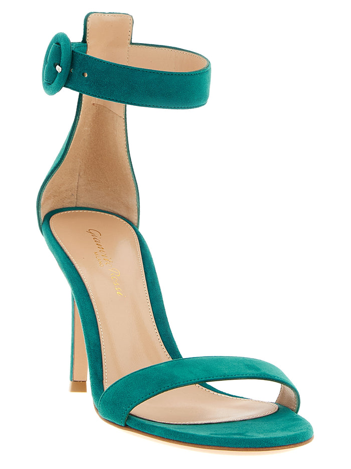 Gianvito Rossi 100% suede leather sandal in green — view 2