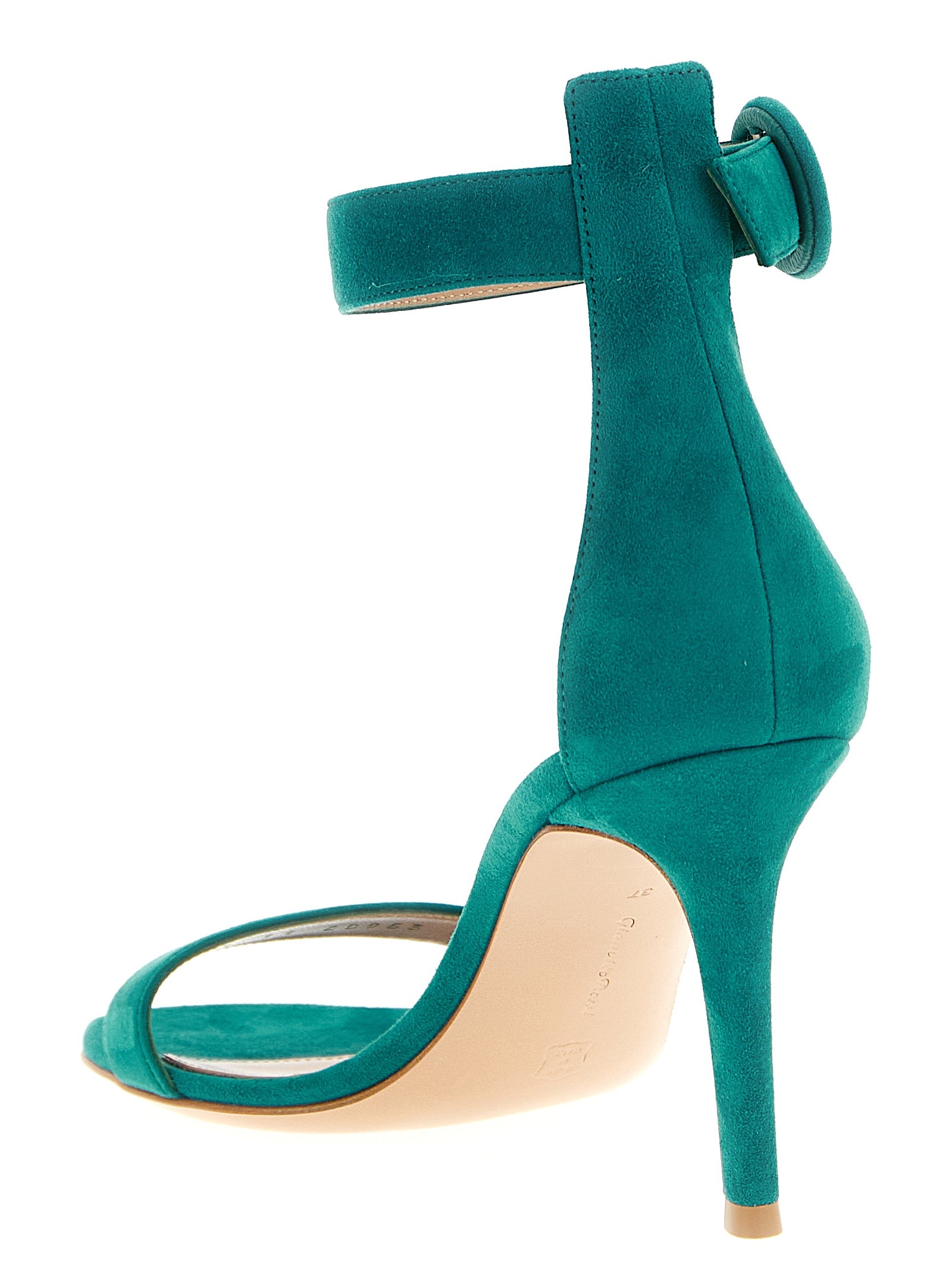 Gianvito Rossi 100% suede leather sandal in green — view 3