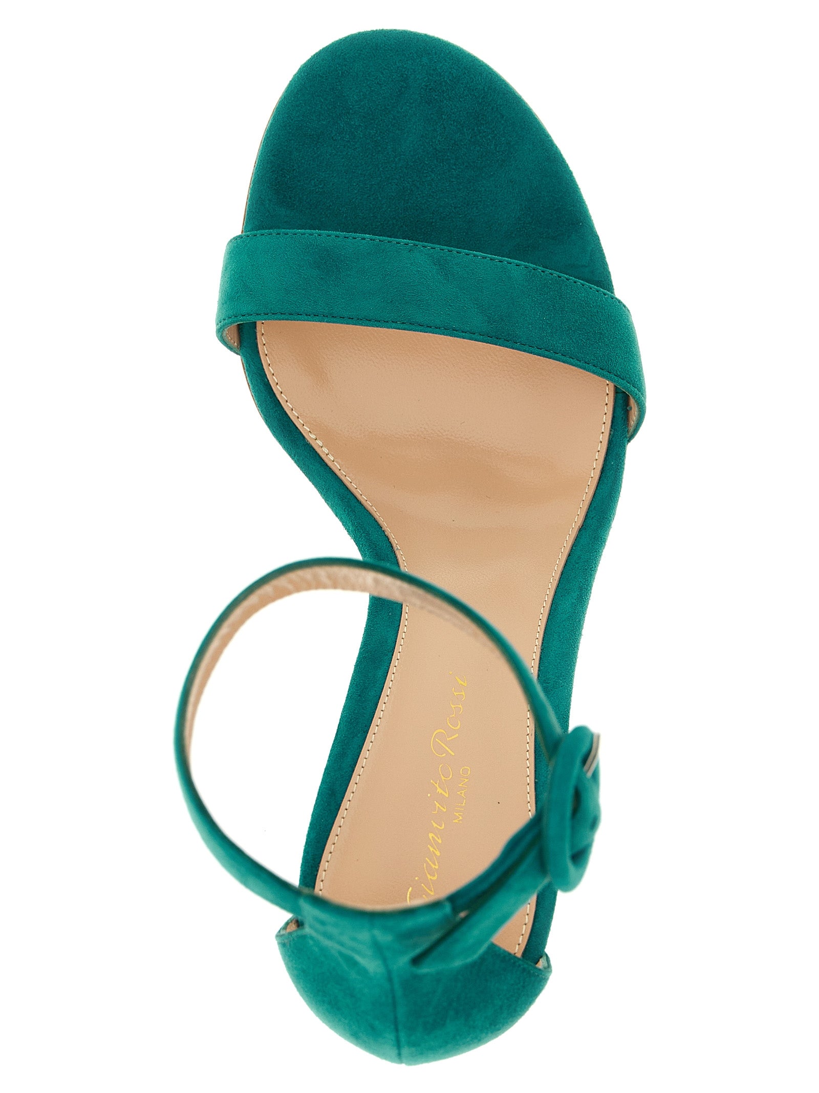 Gianvito Rossi 100% suede leather sandal in green — view 4