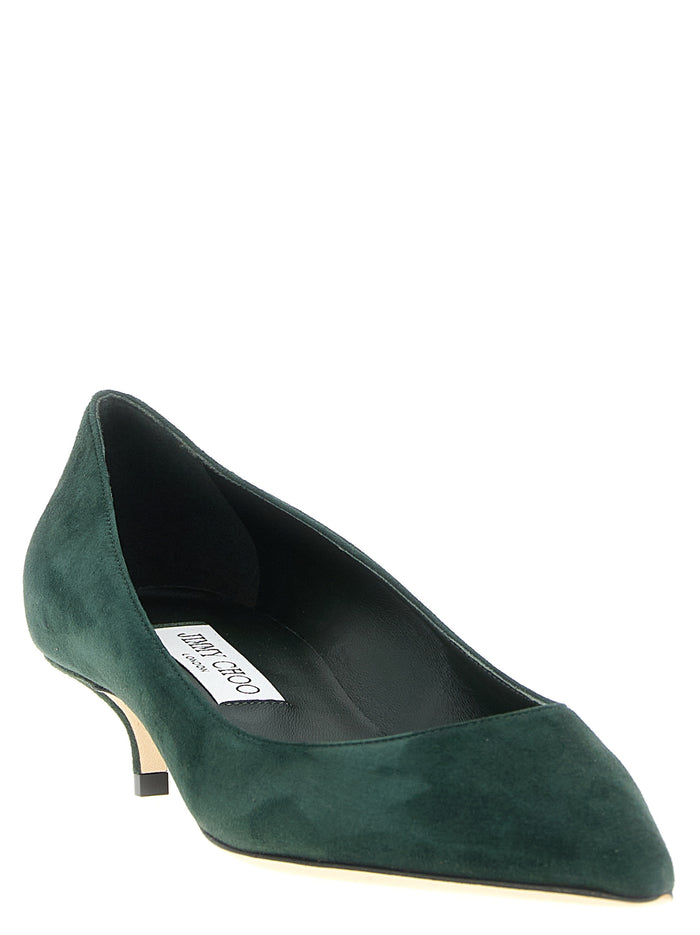 Jimmy Choo 89% Leather pump in green — view 2