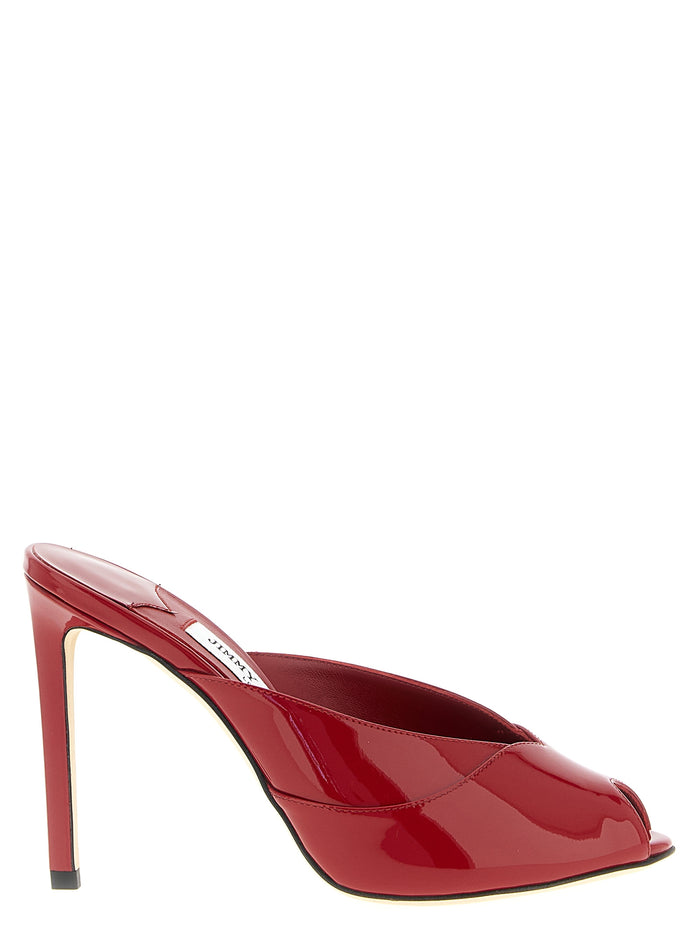 Jimmy Choo 87% Leather heel in red