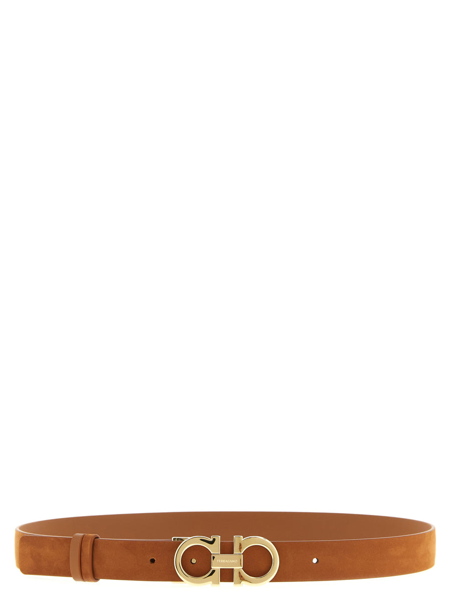 Ferragamo 100% calfskin leather (Bos Taurus) belt in brown