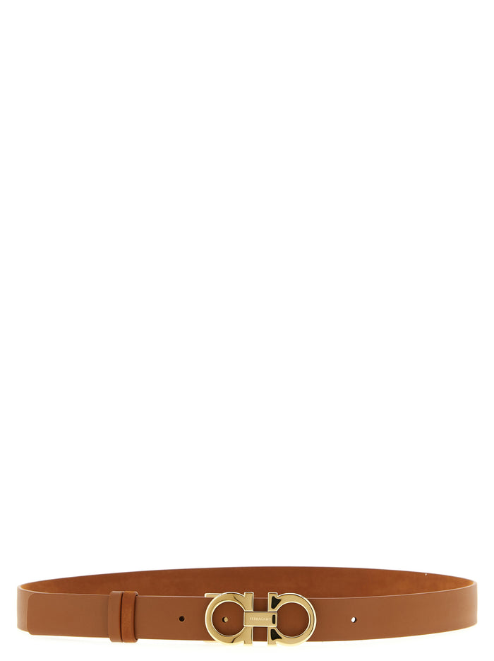 Ferragamo 100% calfskin leather (Bos Taurus) belt in brown — view 2