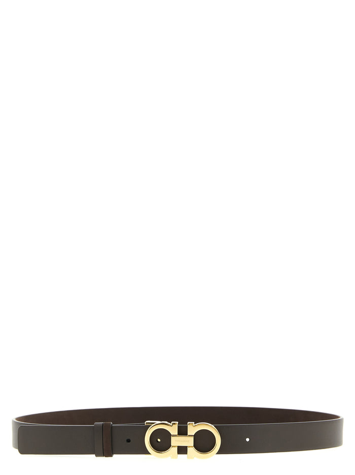 Ferragamo 100% calfskin leather belt in brown