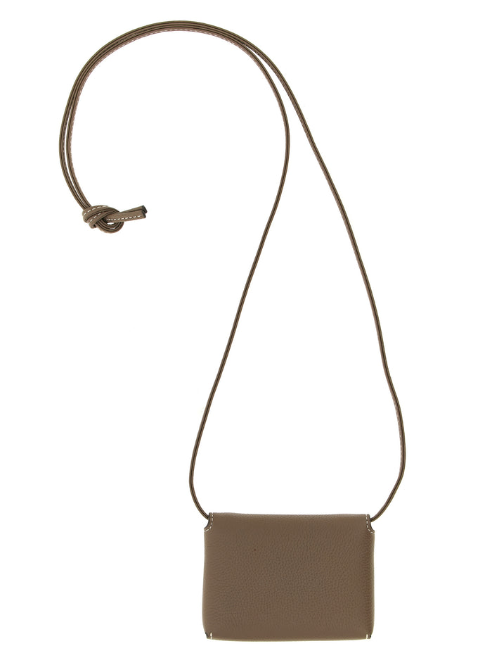 Tory Burch 100% cow leather (Bos Taurus) card case in brown — view 2
