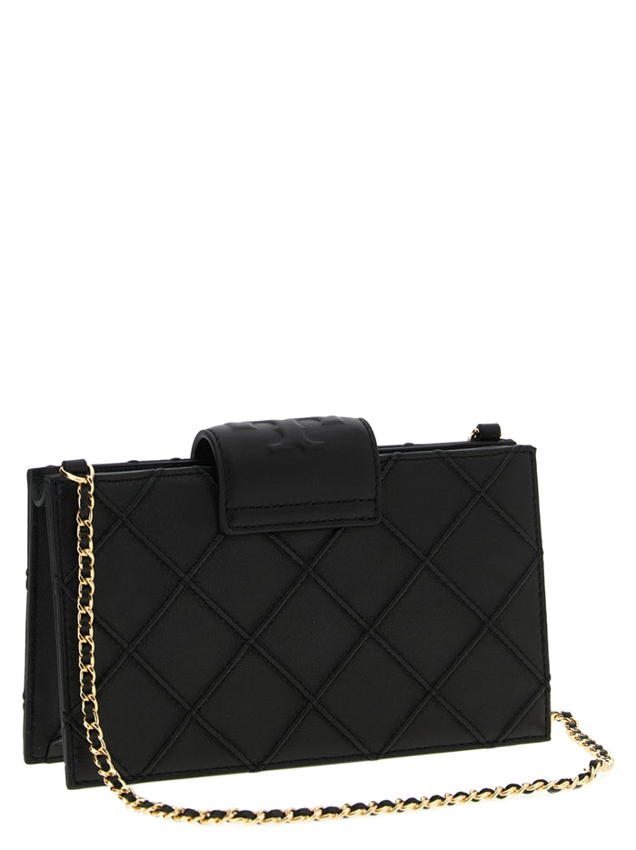Tory Burch 100% lamb leather wallet in black — view 2