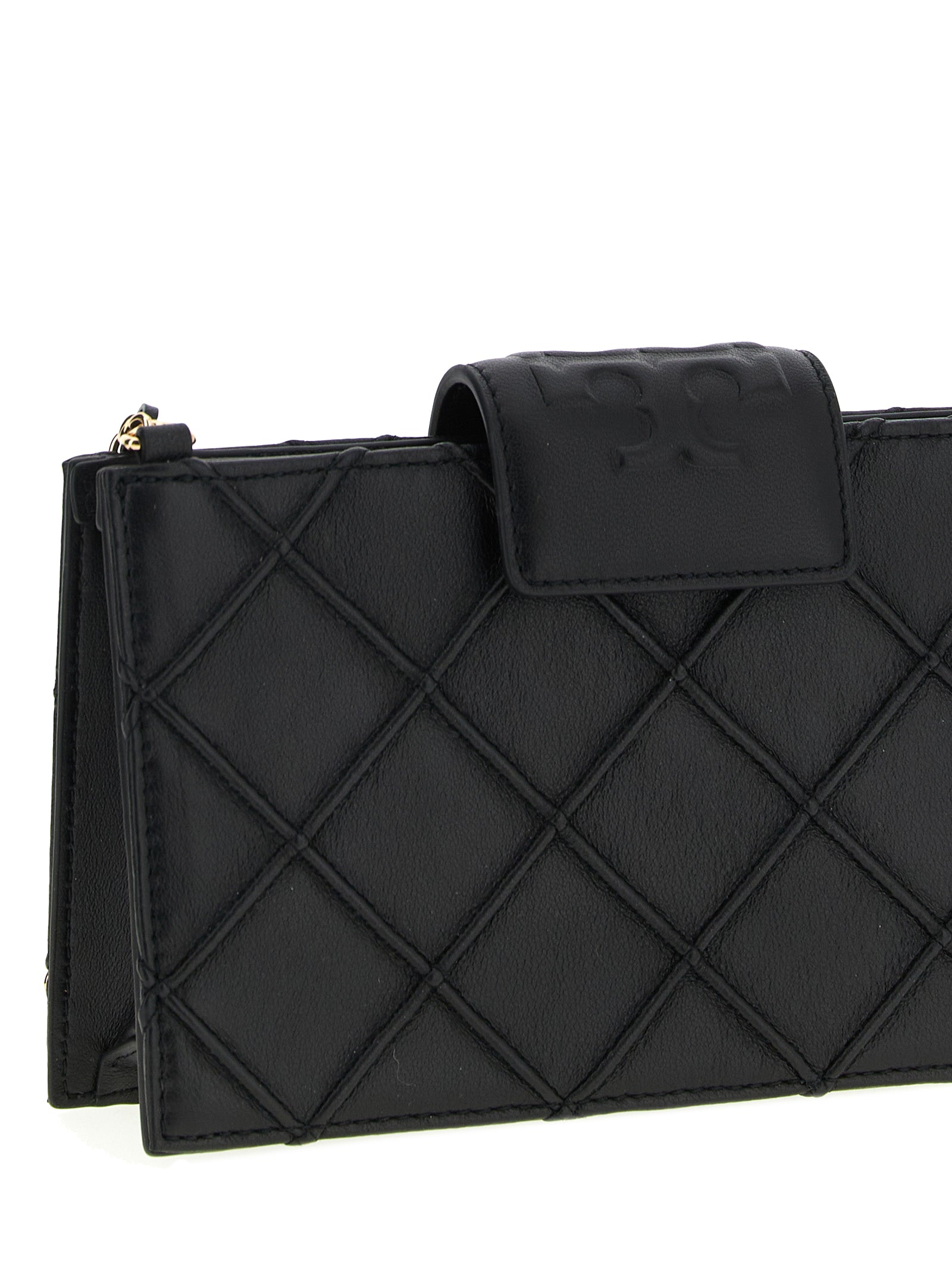 Tory Burch 100% lamb leather wallet in black — view 3