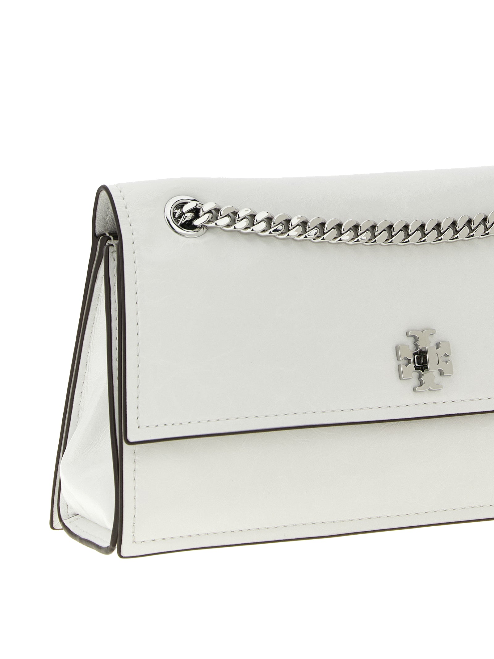 White Lamb Leather Shoulder Bag