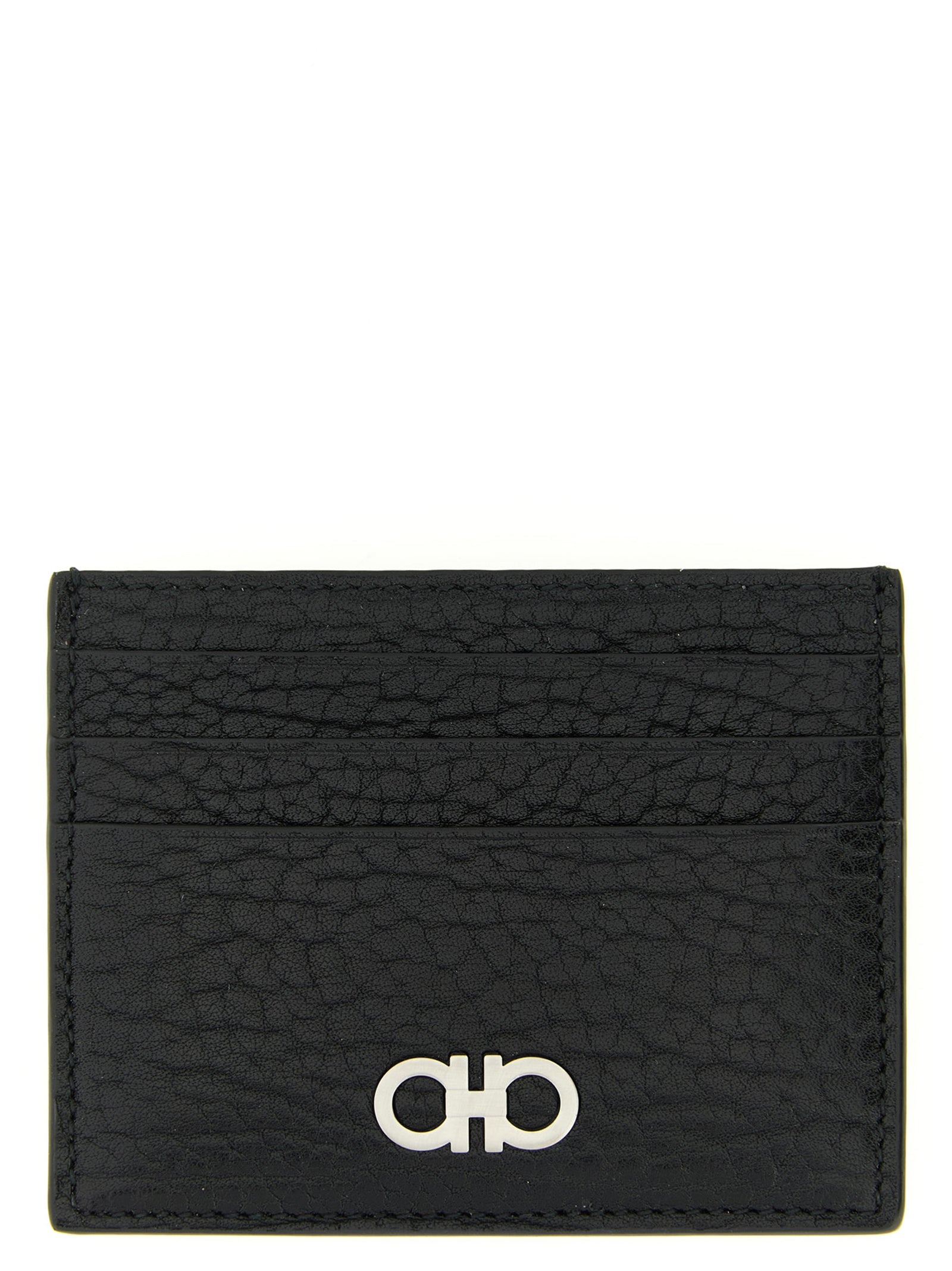 Ferragamo 100% calfskin leather (Bos Taurus) card case in black