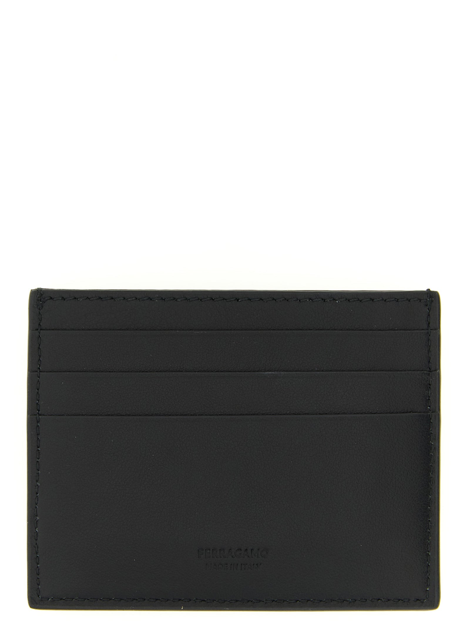 Ferragamo 100% calfskin leather (Bos Taurus) card case in black — view 2