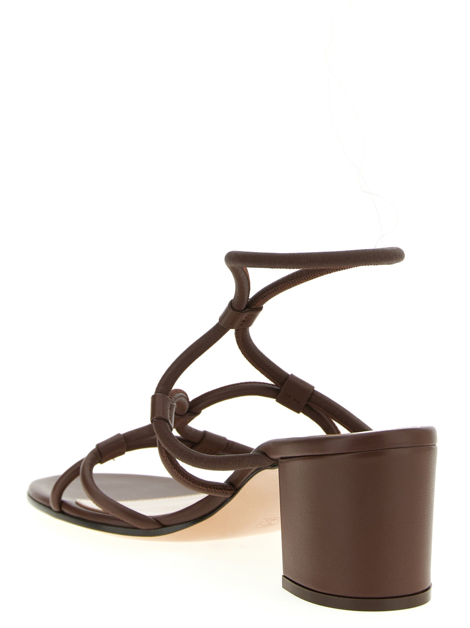 Gianvito Rossi 100% Lamb Leather sandal in brown — view 3