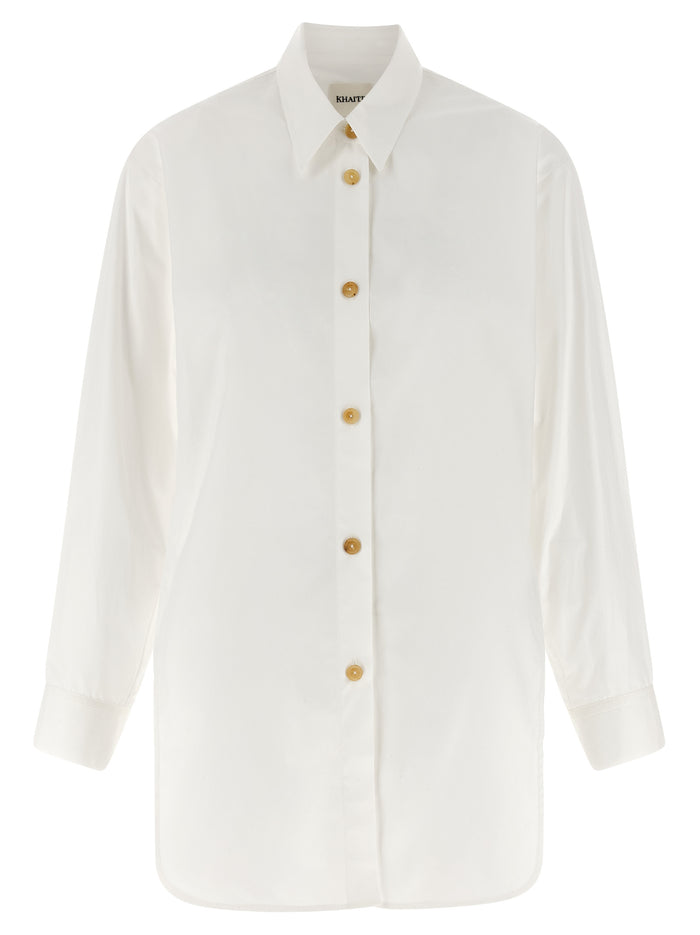 Khaite 100% Cotton blouse in white