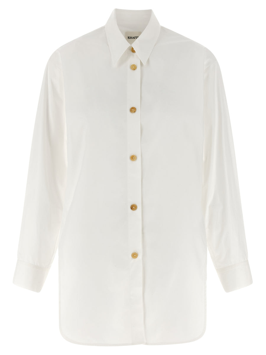 Khaite 100% Cotton blouse in white