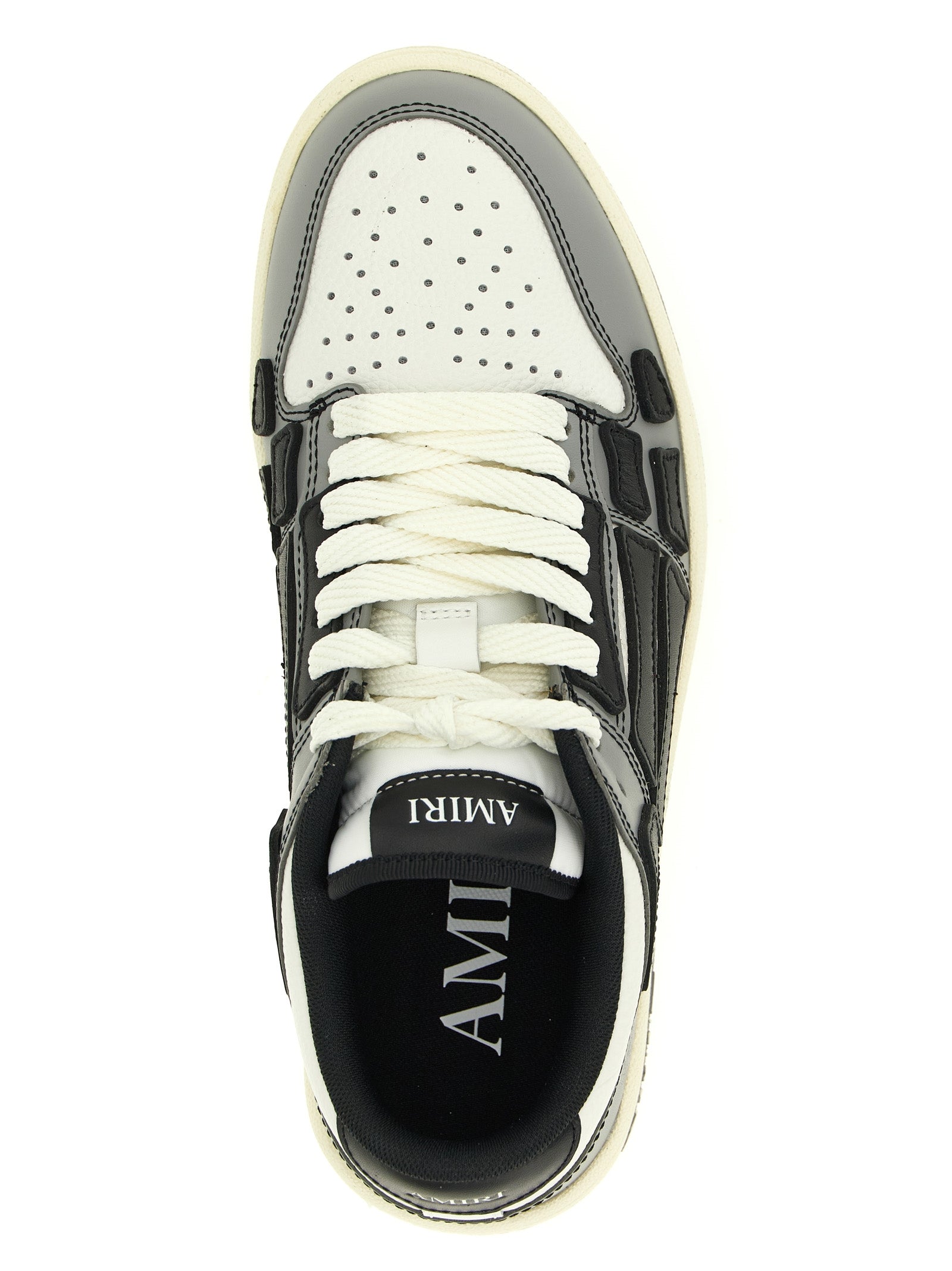 Amiri 100% cow leather sneaker in gray — view 4