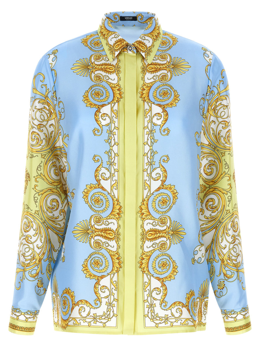 Versace 100% Silk shirt in blue