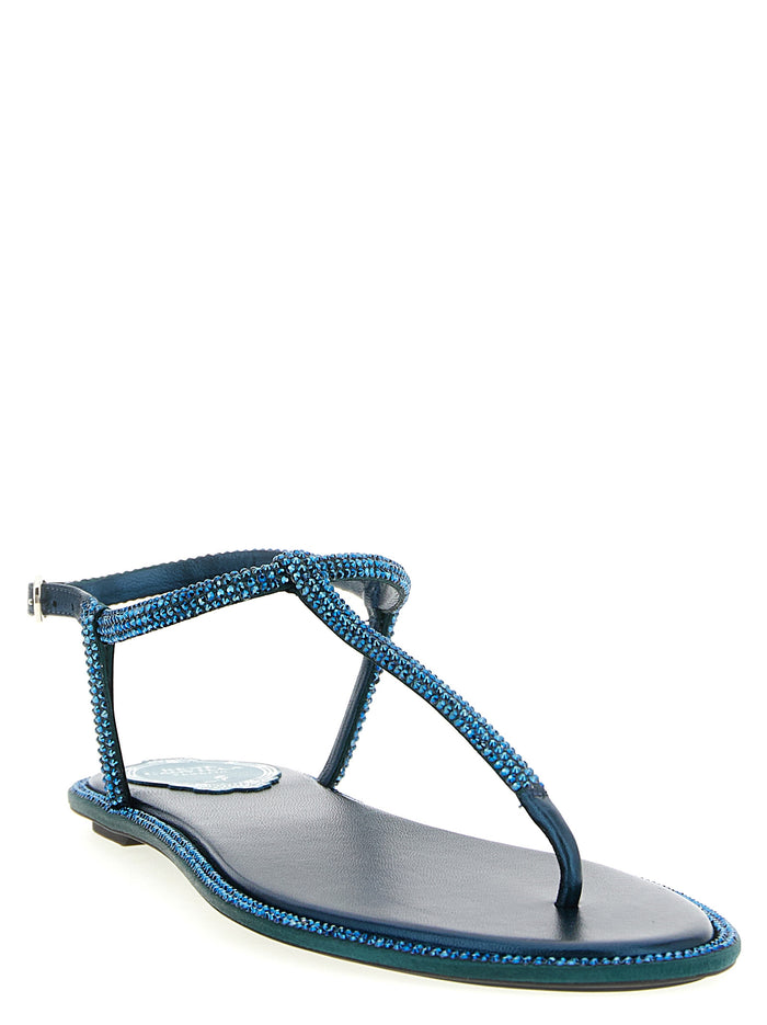 Rene Caovilla 68% Fabric sandal in green — view 2