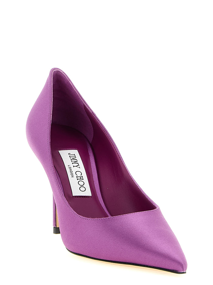 Jimmy Choo Satin pump in purple — view 2
