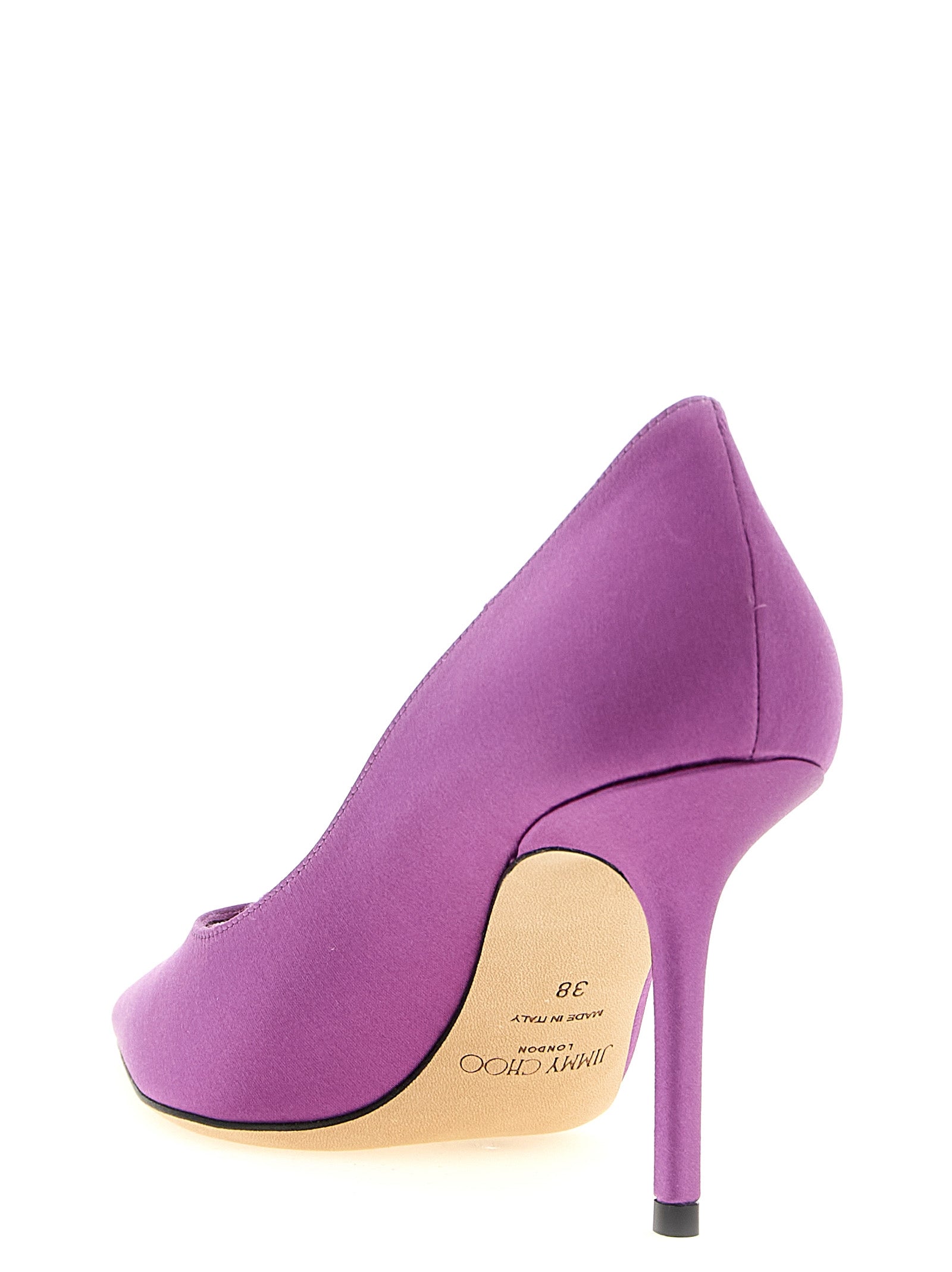 Jimmy Choo Satin pump in purple — view 3